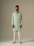 Pastel Green Mirror Glow Kurta Set