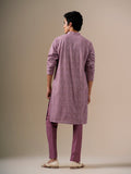 Mauve Gold Geometric Kurta Set