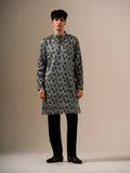 Charcoal Bloom Kurta Set