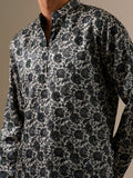 Charcoal Bloom Kurta Set