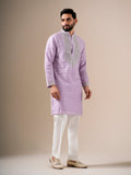 Lavender Zari Petals Kurta Set
