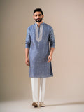 Indigo Mosaic Mirrorwork Kurta Set