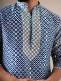 Indigo Mosaic Mirrorwork Kurta Set