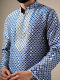 Indigo Mosaic Mirrorwork Kurta Set