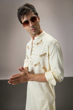 DAMSELFLY( DRAGON FLY)- HAND EMBROIDERED DESIGNER KURTA