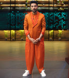 RANVEER BRAR IN VIBRANT ORANGE CONTEMPORARY SUIT