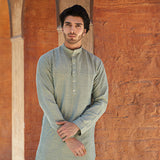Pearl grey Astronomy haze embroidered Kurta.