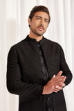 Deconstructed Jacket Set with kurta and slim pant