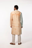 PEACH-BLUE TYE DYE PINTUCK KURTA SET