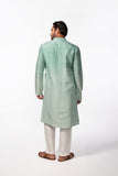 AQUA GREEN TWIRL EMBROIDERED KURTA SET