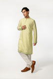 MINT GREEN DOWN PLACEMENT MIRROR KURTA SET