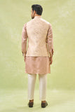 Pink Brocade Kurta-Jacket Set