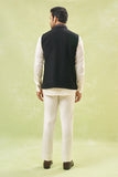 Black Embroidered Nehru Jacket