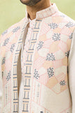 Off White Embroidered Kurta-Jacket Set