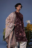 Kaif Giraffe Wine Kurta Set
