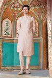 Old rose overlap Kurta with forts embroidery