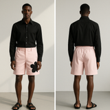 Appliqué Poplin Shorts- Baby Pink