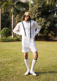 Gathered Suspender Shirt