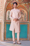 Old rose asymmetric Jacket with beads