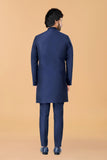 Midnight blue Mushroom embroidered Bandhgala