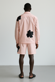 Appliqué Poplin Shacket - Baby Pink