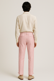 Pink Striped Cotton Trousers