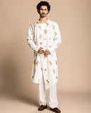 Ivory Embroidered Angarakha Kurta Set
