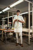 BLUE KAARI OPEN BANDI WITH MATCHING KURTA PAJAMA SET