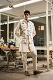 BLACK VAANA OPEN BANDI WITH MATCHING KURTA PAJAMA SET