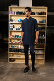 NAVY SHEHER KURTA PAJAMA SET