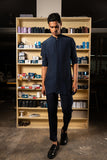 NAVY SHEHER KURTA PAJAMA SET