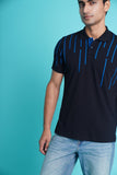 Broken Lines Polo - Blue
