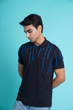 Broken Lines Polo - Blue