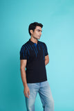 Broken Lines Polo - Blue