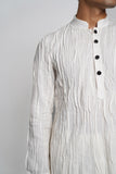 Wrinkle kurta- white