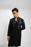Silver Lining Kurta - Black