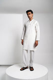 Silver lining kurta - White