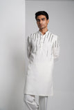 Silver lining kurta - White