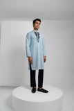 Silk crepe kurta- blue