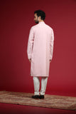 Strawbery Creme Silk Kurta with Resham and mirror work Kurta