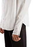 White oversized gloved shirt