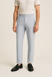 Blue Striped Cotton Trousers