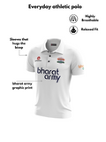 Bharat Army Pearly White Cricket polo