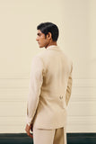 Beige Lycra Tailored Shacket