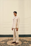Beige Lycra Tailored Shacket
