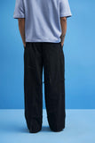 BLACK SHOJI ALL-OVER PATCHWORK TROUSERS