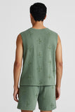 Embroidered Tank - Sage