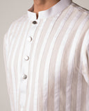 White on white linen kurta