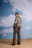 PYTHON PRINT PLACEMENT BROWN JACKET