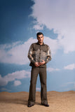 PYTHON PRINT PLACEMENT BROWN JACKET